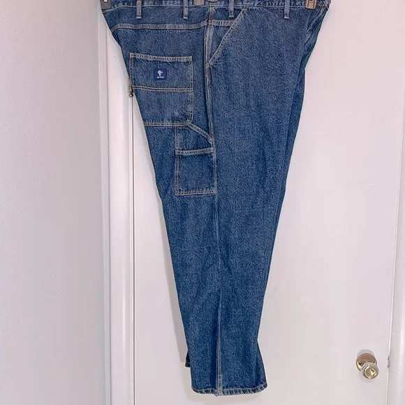 RK Brand Big Man Cotton Denim Carpenter Blue Jeans 50x30 - Picture 5 of 14